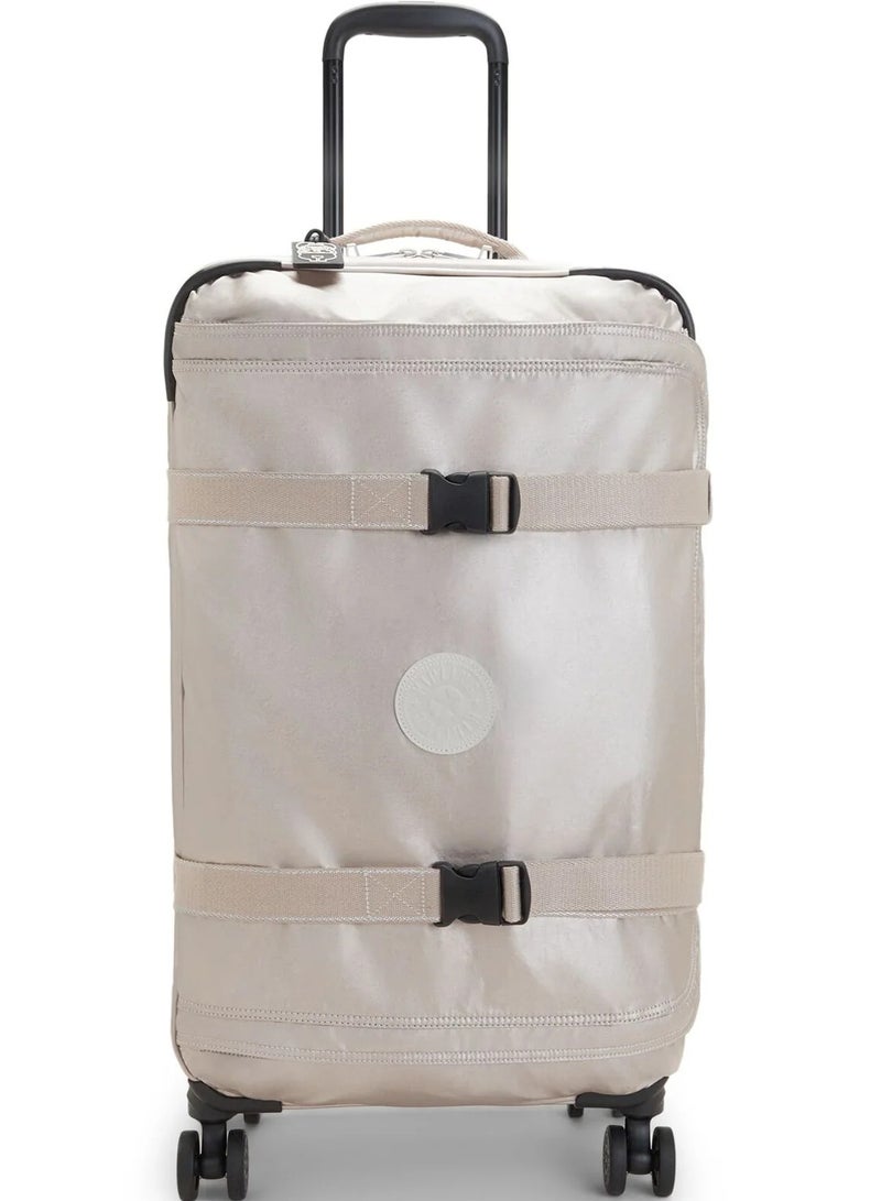 كيبلينغ حقيبة ترولي بعجلات متوسطة بلمعان معدني تلقائي - Image 1